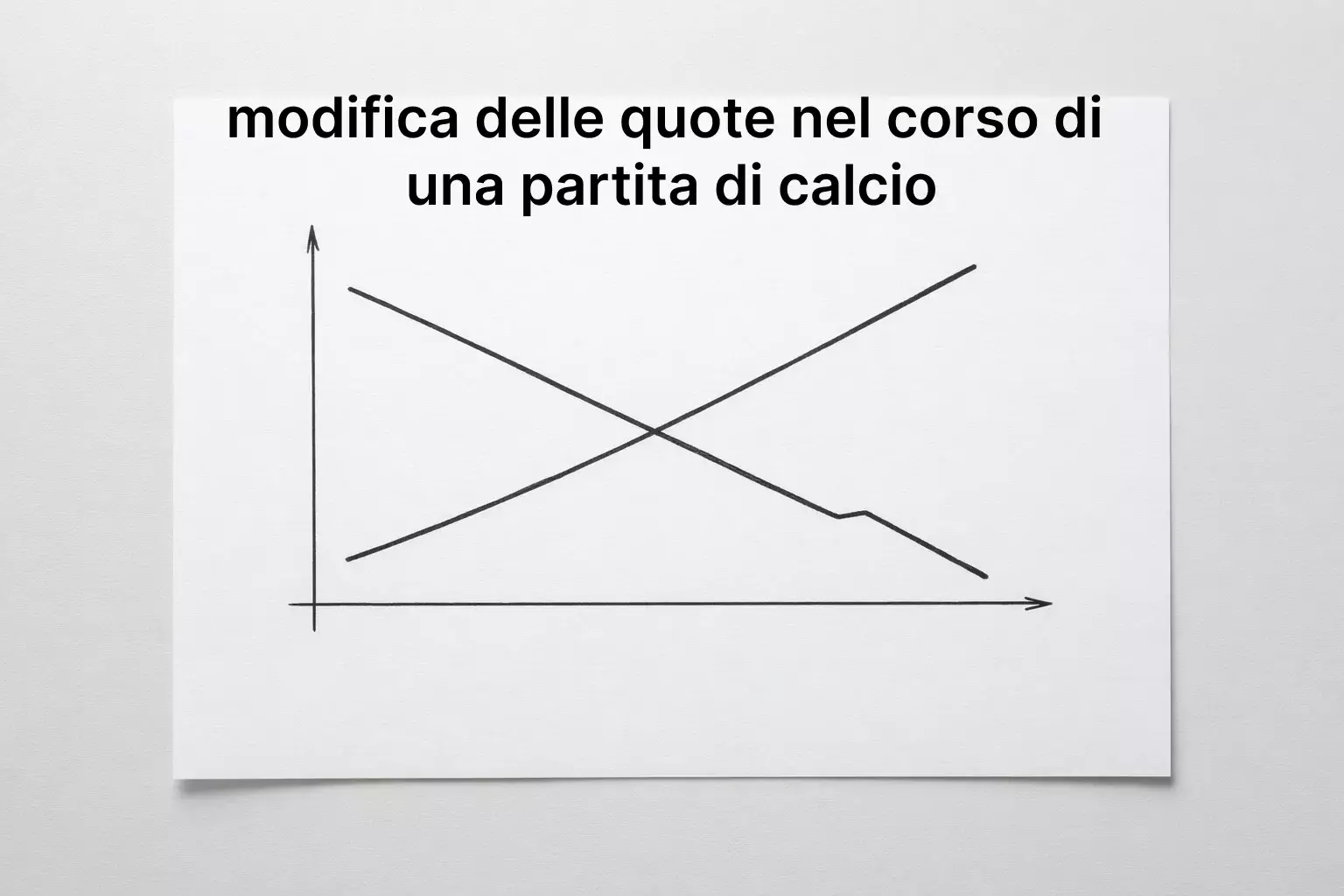 Grafico semplice con linee che mostrano andamento quote durante partita