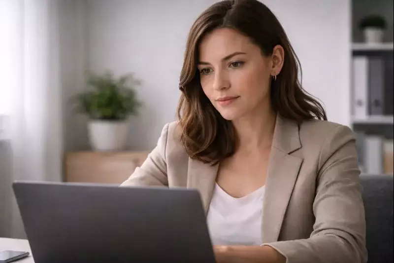 Persona con espressione confusa guarda dati contraddittori su schermo