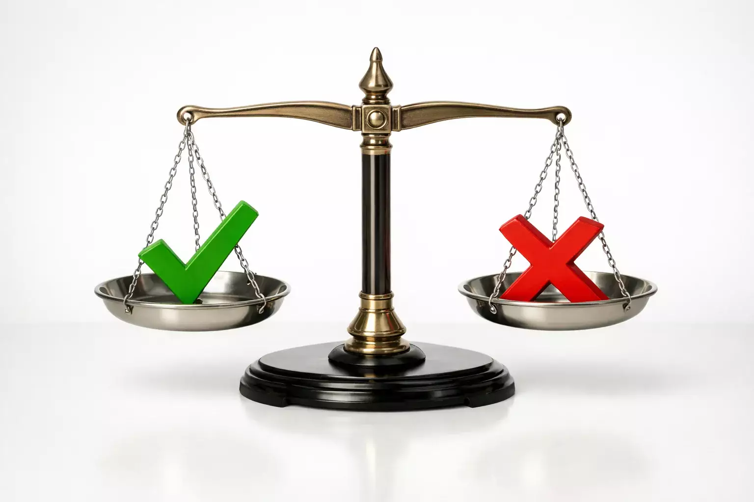 Bilancia che mostra equilibrio tra rischio e rendimento con simboli